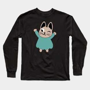 Draw vector illustration character collection cute cat.Doodle cartoon style. Long Sleeve T-Shirt